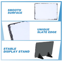 Load image into Gallery viewer, Blank Rock Slate- 7.9 x 5.9 Inch Rectangular Sublimation Stone Plaque- Workshop KIt