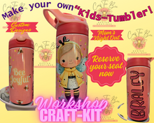 Load image into Gallery viewer, Tumbler- 12 oz.(Child flip-top) BLANK WORKSHOP KIT