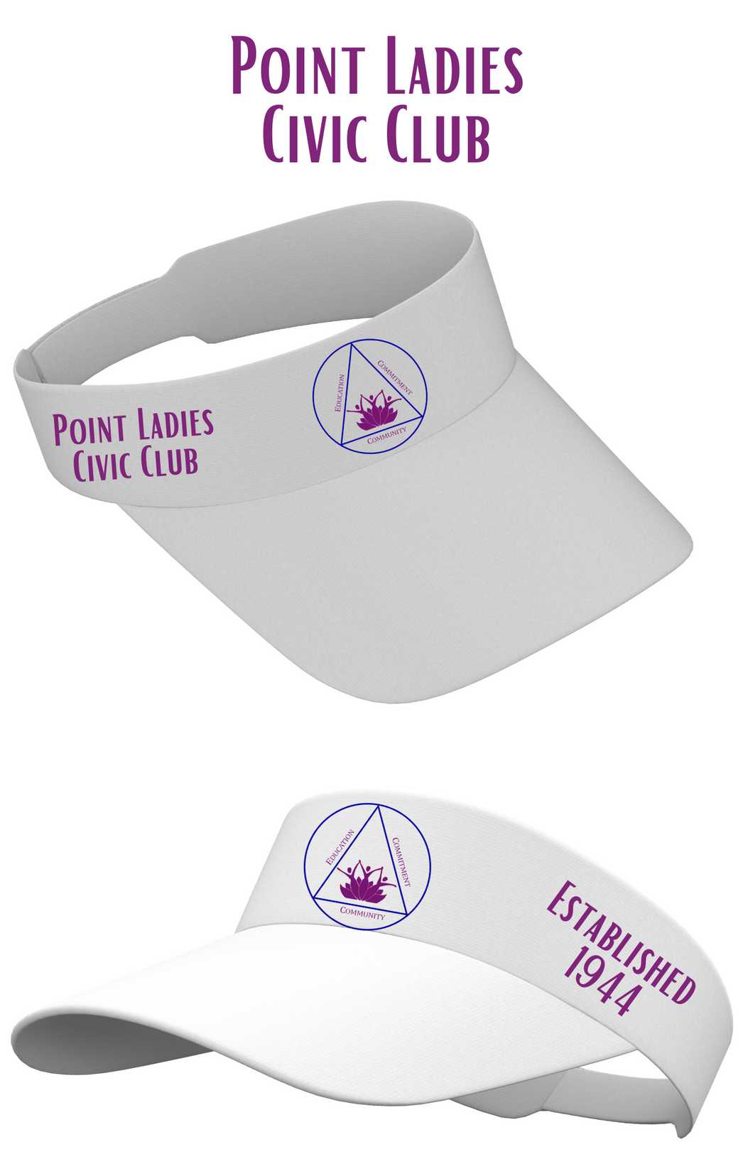 Visor COMBO for POINT LADIES CIVIC CLUB
