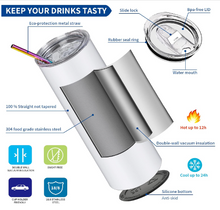 Load image into Gallery viewer, 20 oz Straight Skinny Sublimation Tumbler- Workshop Kit
